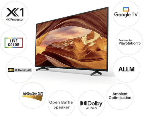 Sony Bravia 139 cm (55 inches) 4K Ultra HD Smart LED Google TV KD-55X75L (Black) - Image 3